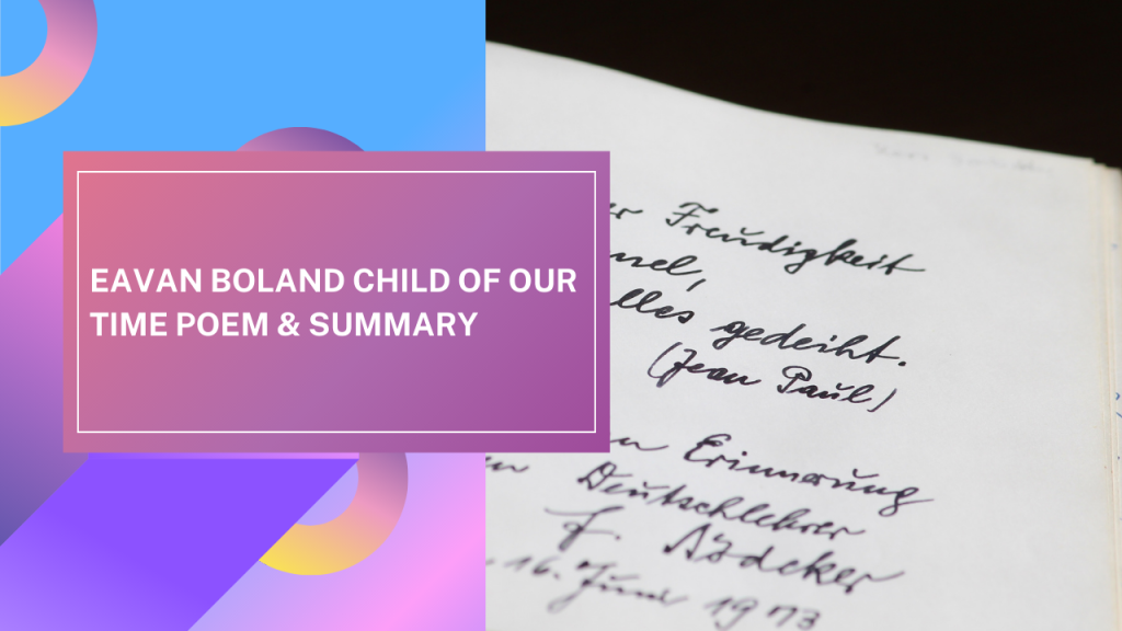 eavan boland child of our time poem